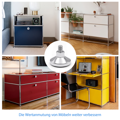 HAUS Lab Chromfuß kompatibel mit USM Haller 4er-Set