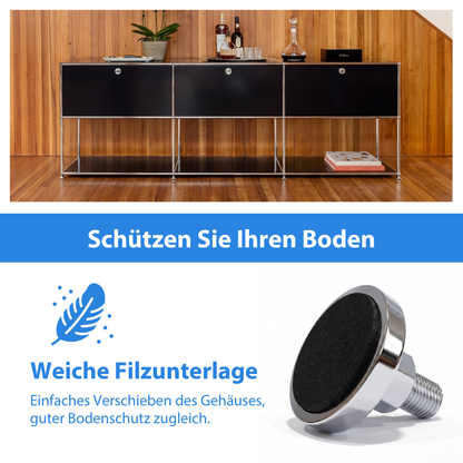 HAUS Lab Chromfuß kompatibel mit USM Haller 4er-Set