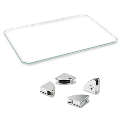 HAUS Lab Glas-Tablar (ESG) kompatibel mit USM Haller Komplett-Set – inkl. Chromecken