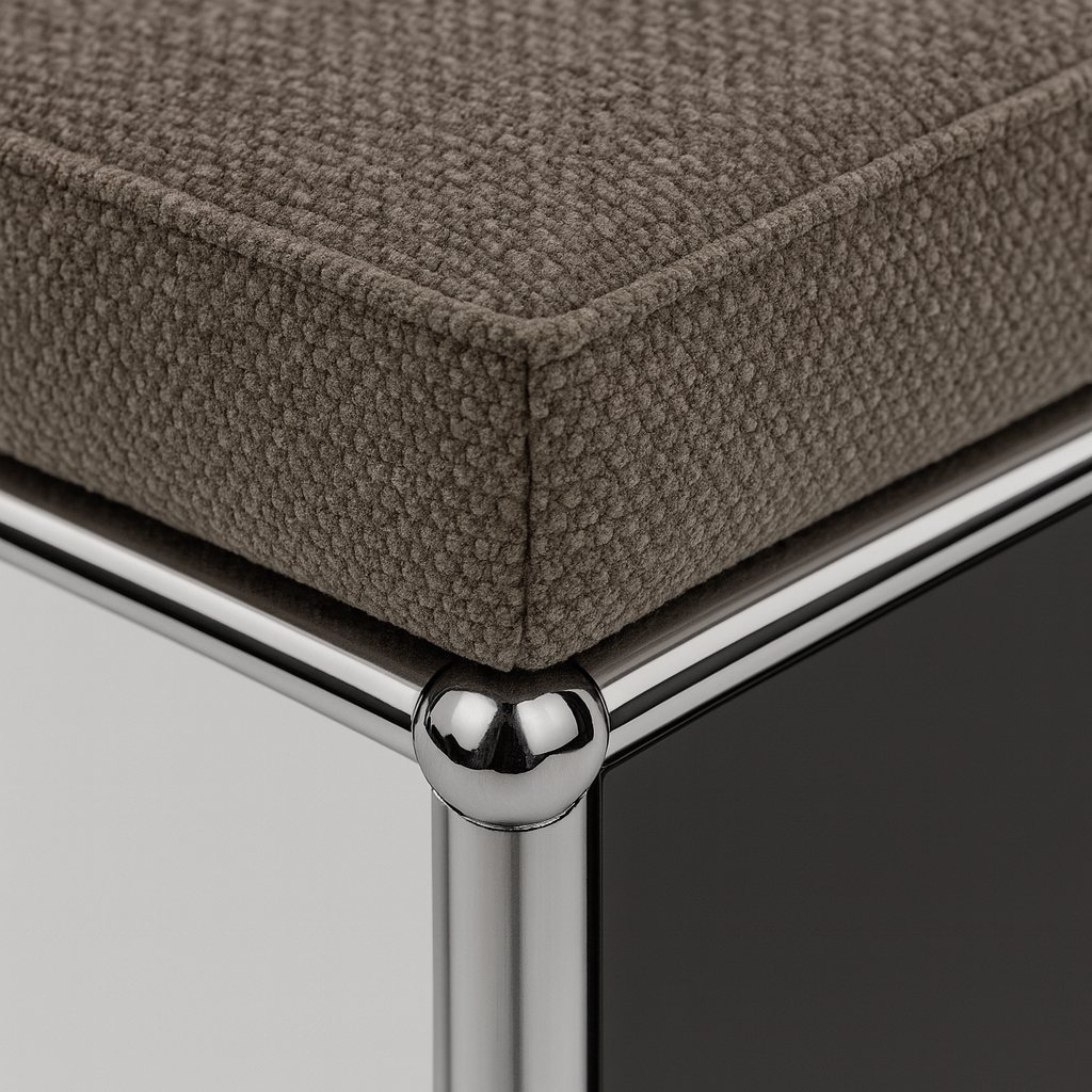 HAUS Lab Sitzkissen Taupe auf USM Haller Möbel, 8 cm Polster