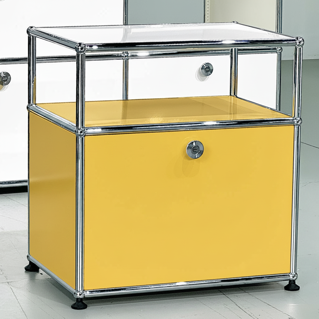 HAUS Lab Klapptür RAL 1004 Goldgelb mit Montageset kompatibel mit USM Haller