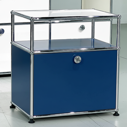 HAUS Lab Klapptür RAL 5010 Enzianblau mit Montageset kompatibel mit USM Haller