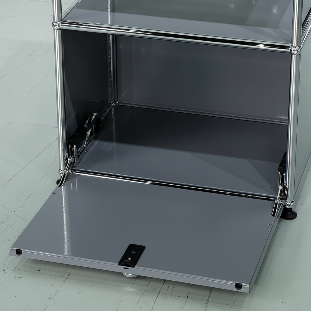 HAUS Lab Klapptür RAL 7005 Mittelgrau mit Montageset kompatibel mit USM Haller