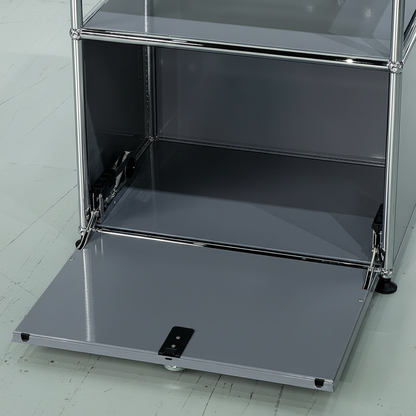 HAUS Lab Klapptür RAL 7005 Mittelgrau mit Montageset kompatibel mit USM Haller